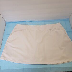 Greg Norman Play Dry Womens White Performance Mesh Lined Golf Tennis Skort XXL